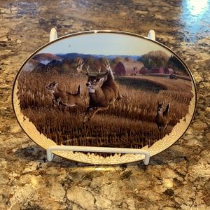 Deer decorative plate